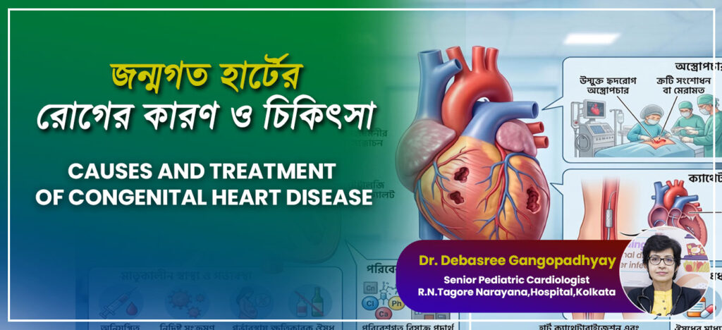 “জন্মগত হার্টের রোগের কারণ ও চিকিৎসা” – ডা. দেবশ্রী গঙ্গোপাধ্যায়ের একটি পূর্ণাঙ্গ নির্দেশিকা (পেডিয়াট্রিক ইন্টারভেনশনাল কার্ডিওলজিস্ট, কলকাতা, ভারত)